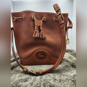 Dooney and Bourke Cognac Bucket Crossbody  Bag